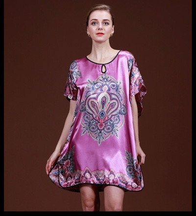 LE2722 Royal elegant silk nightgown