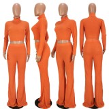 Long Sleeve Crop Top and Pants Set