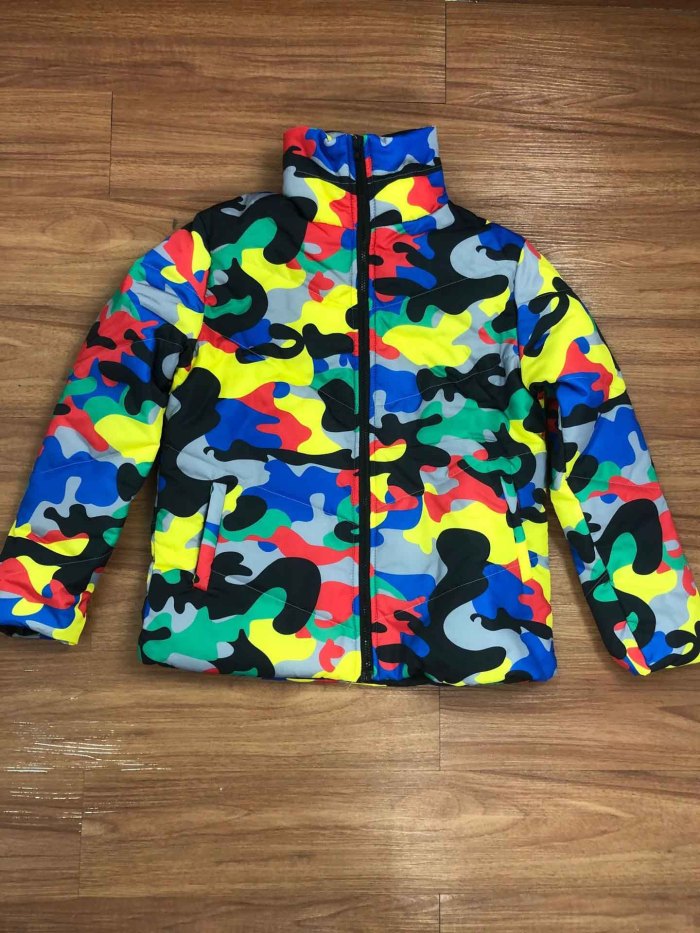 Men and Women Color Camouflage Printing Padded Jacket for Women