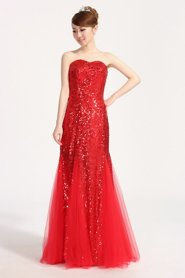 LE7310 Elegant and Sexy Sequined fishtail Dress