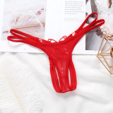 Butterfly Beaded Open Crotch G-string