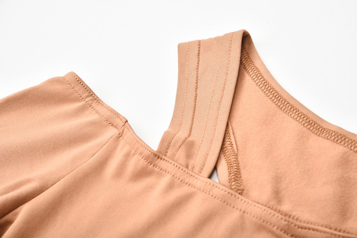 Long Sleeve Asymmetric Neck Bodysuit