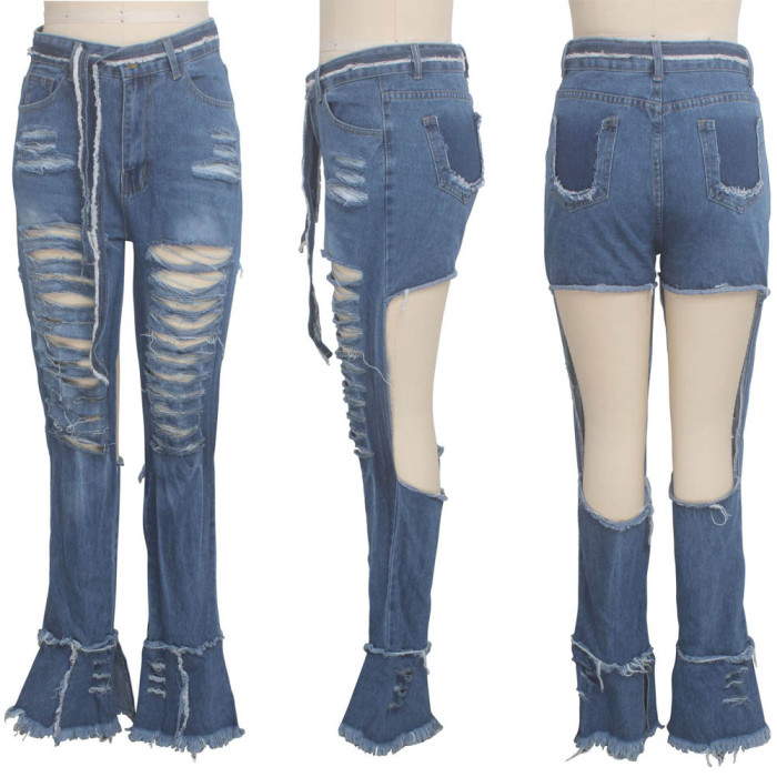 Extreme Rupture Blue Jeans