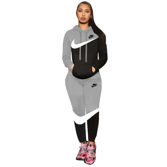 Pullover Hoodies 2 Piece Jogger Tracksuit Set
