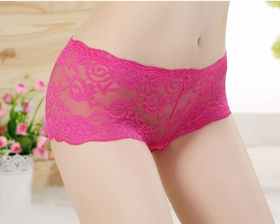 LE7034-2 Butterfly Embroidery Lace Panty