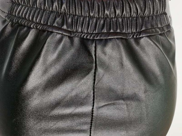 Fashion Multiple Pocket Casual Leather Pants