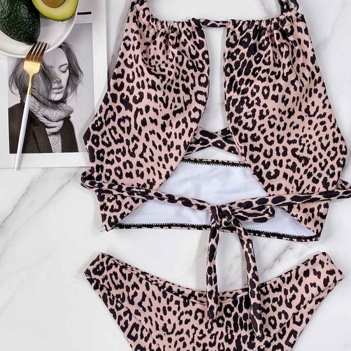 Leopard Print Swimsuit Bikini