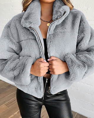 Plus Size Flush Jacket Winter Faux Fur Coat