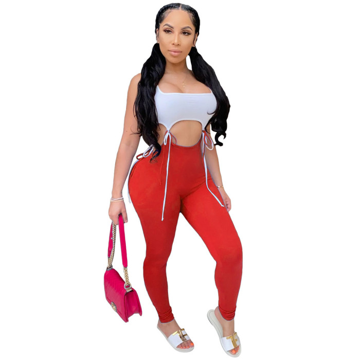 SHOW LINGERIE Doll face tied jumpsuit