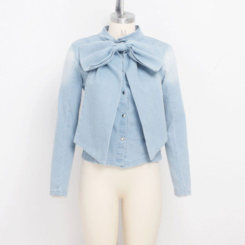 Long Sleeve Denim Jacket Top