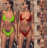 9-color Gathered Steel Push-up Bikini Set
