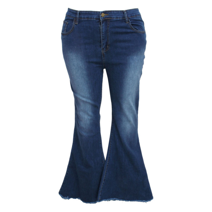 Wide Leg Plus Size Flared Jeans