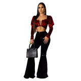 Black Distressed Bell Bottoms Pants Jeans