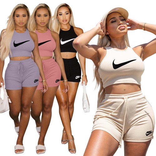 High Elastic Pit Fabric Two-piece Sports with Straps