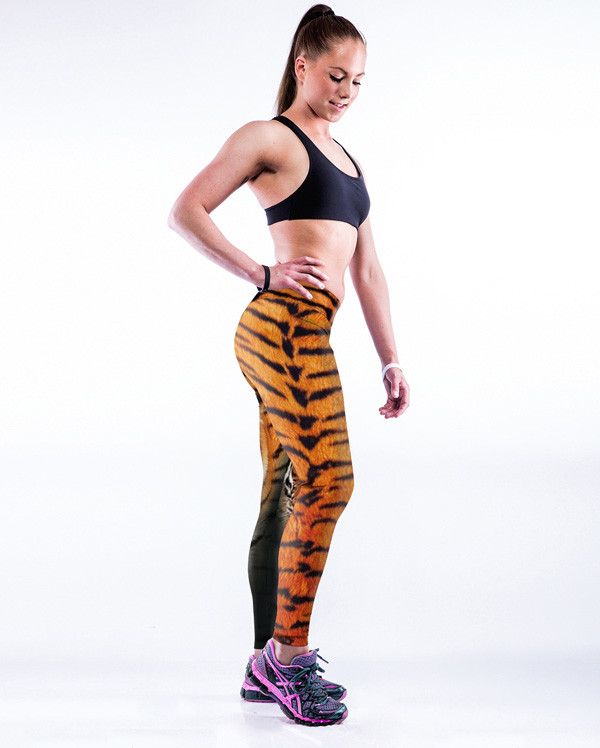 LE5602  Tiger Print Yoga Legging