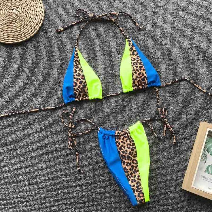 Women's Swimwear Color stitching female Biquinis bathing Brazilian Bikini