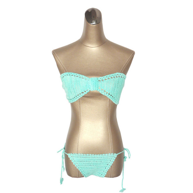 Handmade Crochet Tassel Tie Bikini Swimwear  LE4257