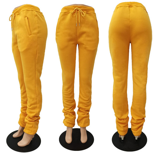 Warm Fleece Casual Stacking Pants