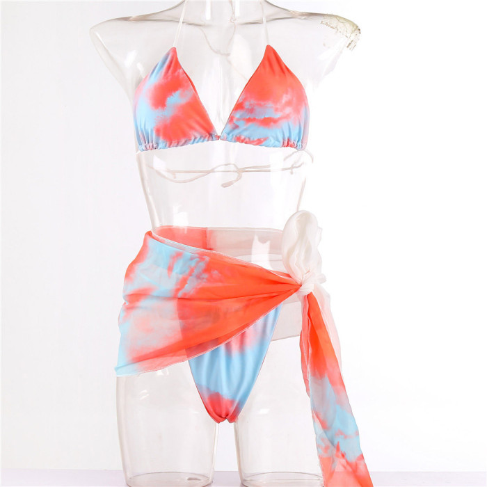 Three Piece Tie-Dye Bikini