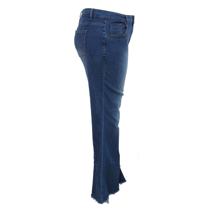 Wide Leg Plus Size Flared Jeans