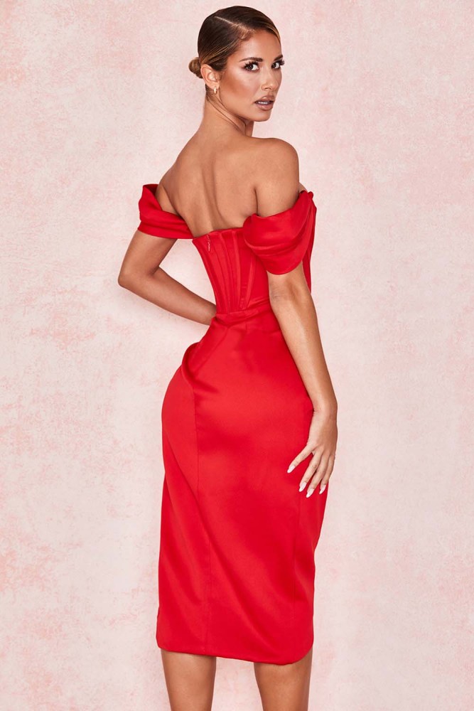 Split Sling Corset and One-neck Sexy Dress