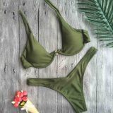 9-color Gathered Steel Push-up Bikini Set