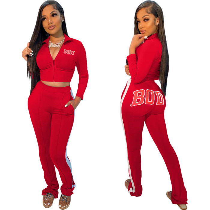Leisure Sports Body Printing Two-piece Suit