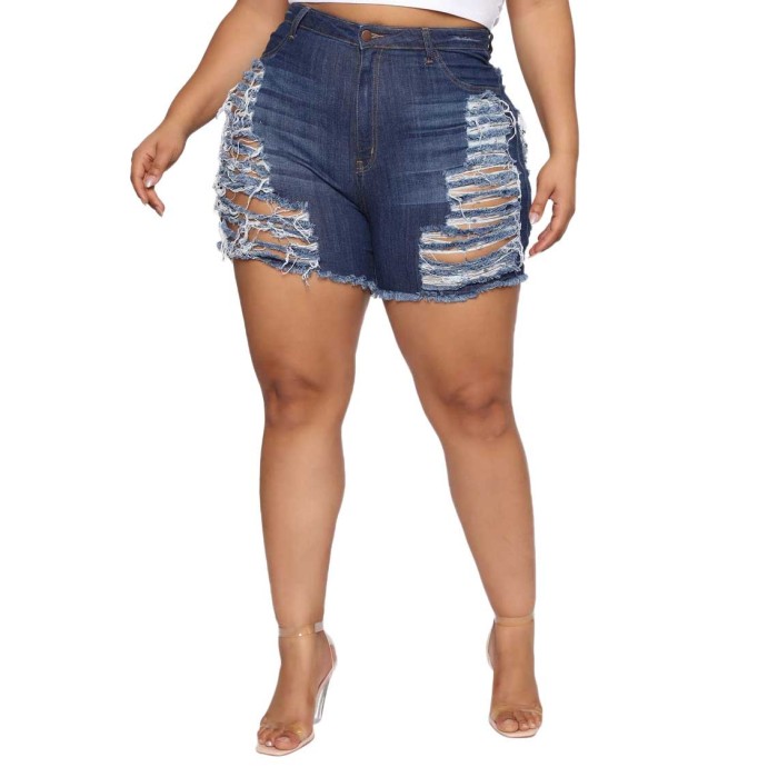 Ribbed Jeans Short