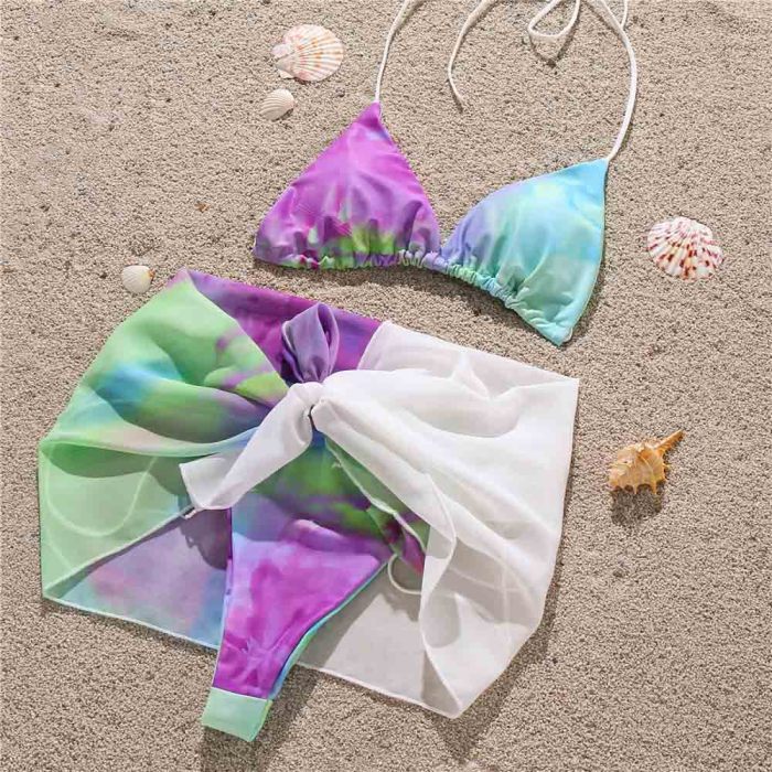 Three Piece Tie-Dye Bikini