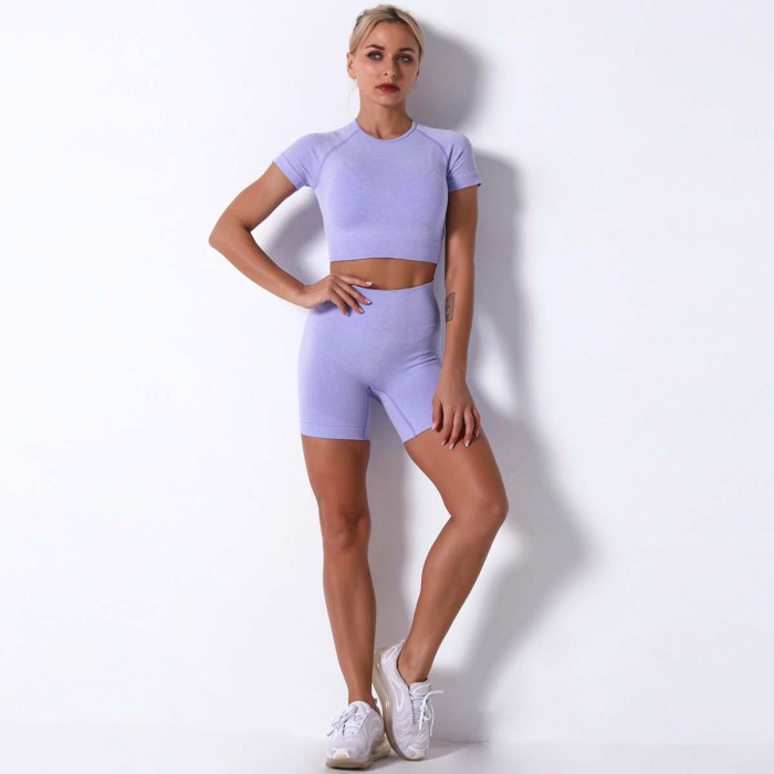 Seamless Yoga Exercise Short Suit