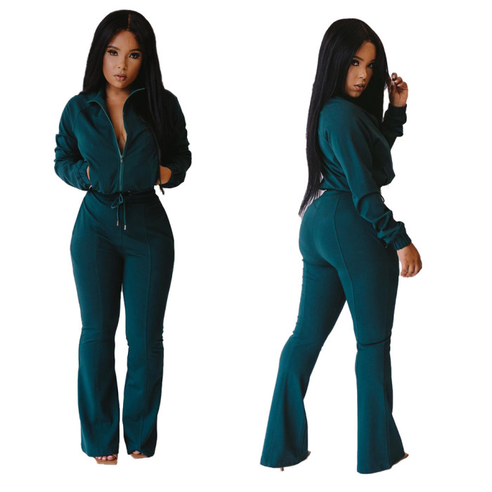 Casual Wide leg pants Casual Two Piece Suit