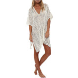 Beach Knit Loose Tassel Tie Kimono Beachwear