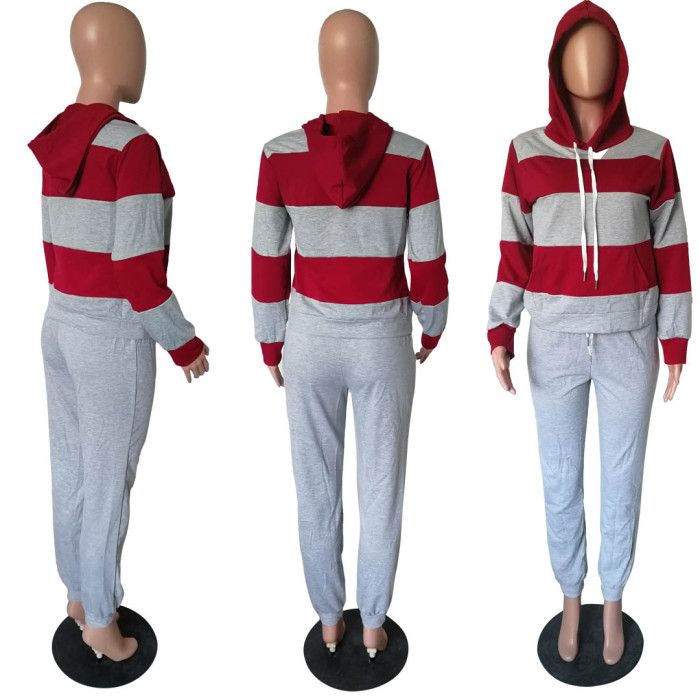 Fashion Casual Sports Hooded Sweater Suit