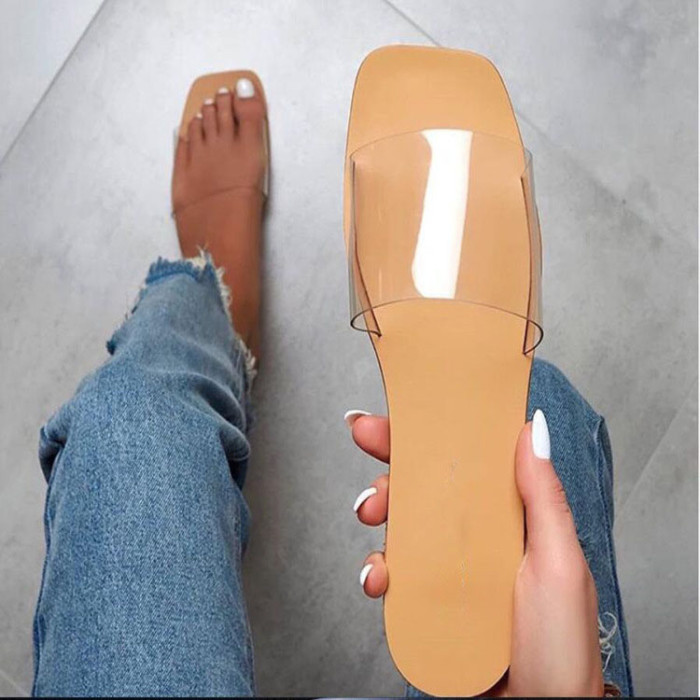 fragrance square toe sandals slippers