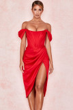 Split Sling Corset and One-neck Sexy Dress