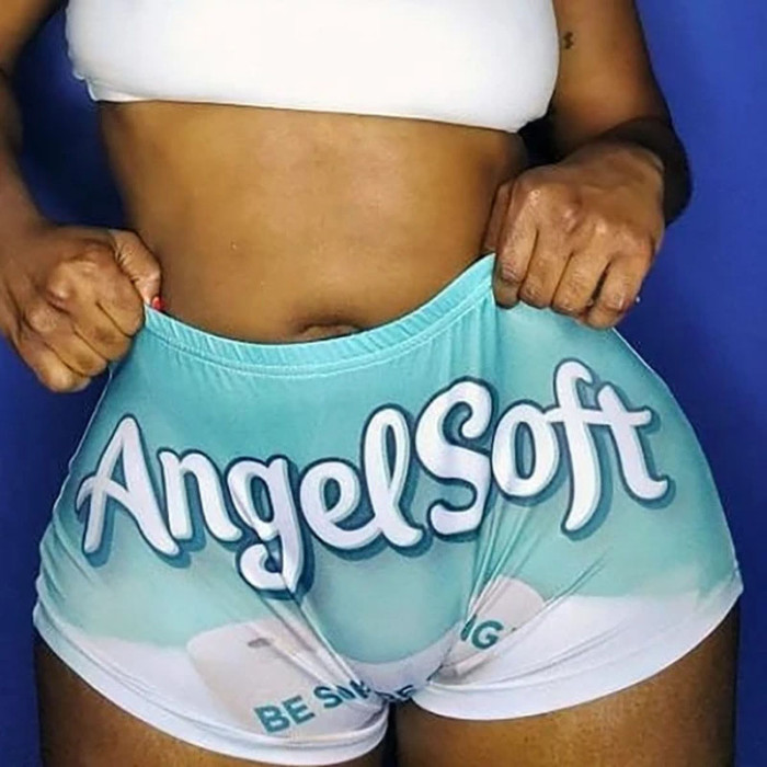 Sexy  Printed Tight Shorts