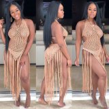 Crochet Fringe Beach Dress