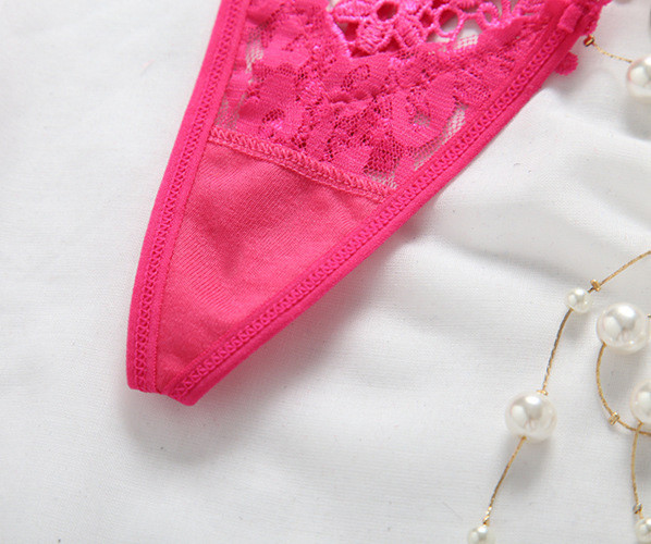 Sweet Lace Heart Pearl G-string