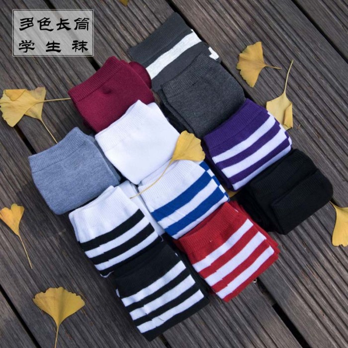 Striped knee Cotton Socks YDS02-2