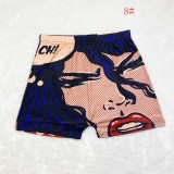 Graphic Print Shorts Yoga Pants