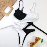Leopard Two Piece Cross Swimwear