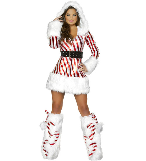 Candy Cane Hooded Dress  LE0119