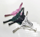 Shiny Rhinestone Lace T-pants