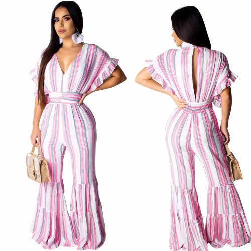 Vogue Striped flared trousers Jumpsuits
