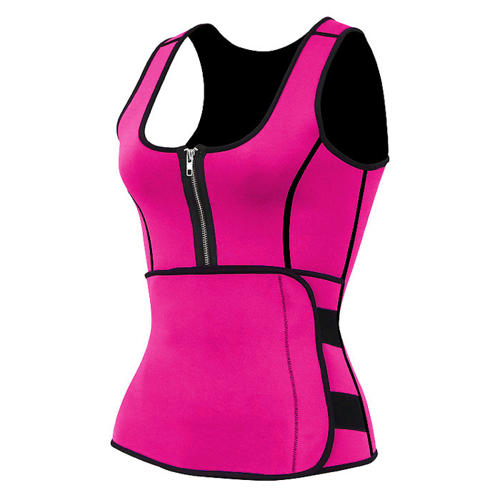 Rosy Latex Corset with Adjustable Shaper Trainer Belt
