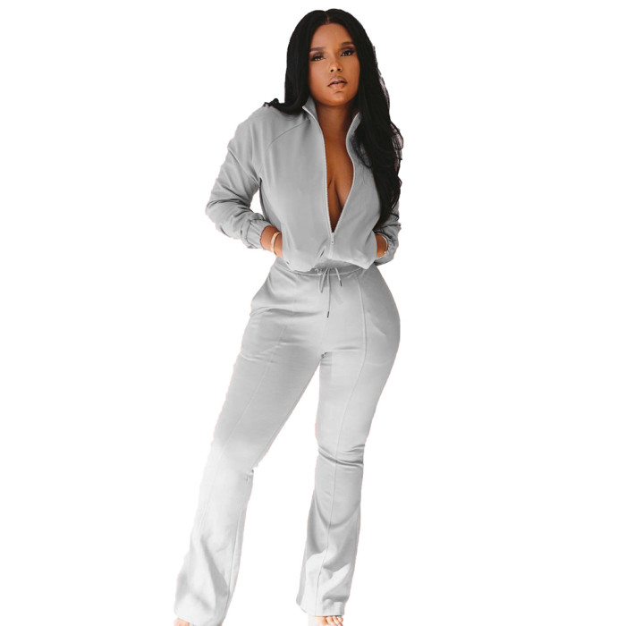 Casual Wide leg pants Casual Two Piece Suit