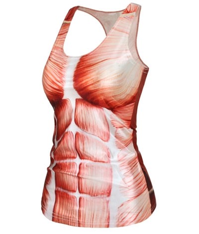 LE4703 Wholesale human muscle pattern vest