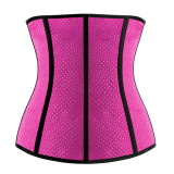 LE1001-3 Rubber Waist Training 9 Steel Bone Corset Bustiers