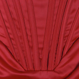 Split Sling Corset and One-neck Sexy Dress