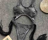 Snake Print One-Piece Tassle Swimwear